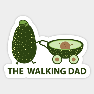 Funny avocado walking dad Sticker